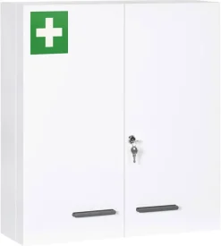 Medizinschrank weiß Polypropylen B/H/L: ca. 18x55x60 cm
