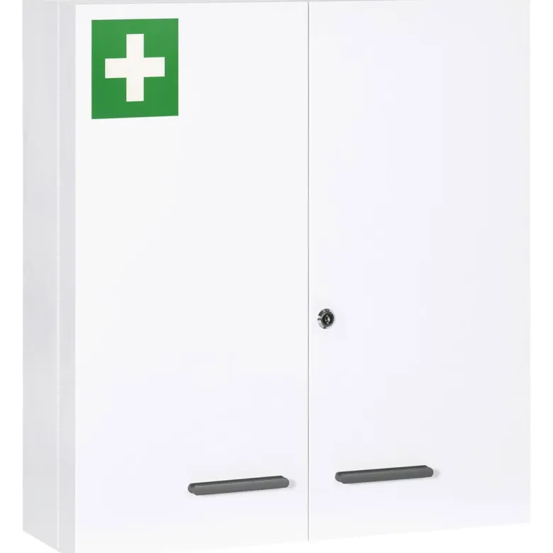 Medizinschrank weiß Polypropylen B/H/L: ca. 18x55x60 cm