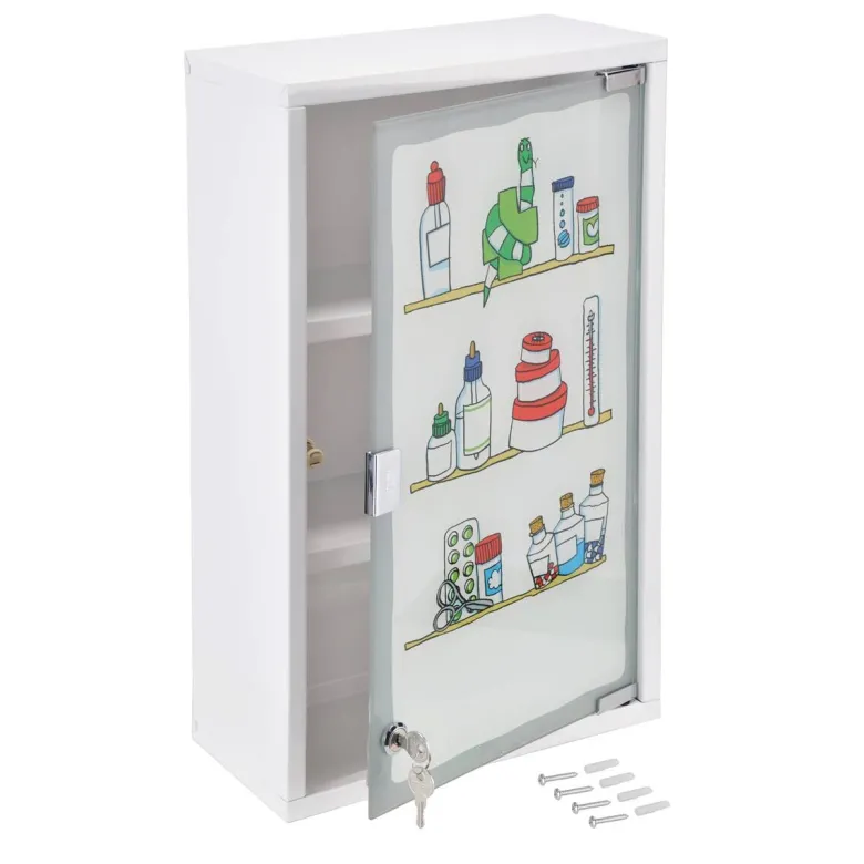 Medizinschrank weiß Stahl B/H/T: ca. 30x50x15 cm