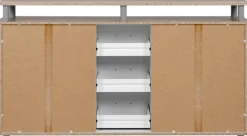 Megakommode Nevada Wildeiche Nachbildung weiß B/H/T: ca. 155x83x35 cm