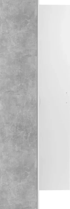 Mehrzweckschrank Andy 3 Beton Optik weiß B/H/T: ca. 70x187x34 cm