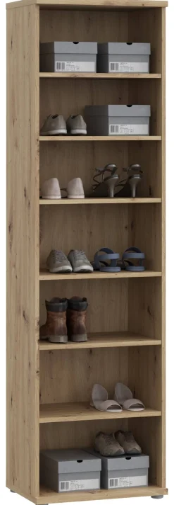 Mehrzweckschrank Eiche Artisan Nachbildung B/H/T: ca. 50x179x35 cm