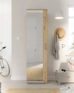 Mehrzweckschrank Eiche Artisan Nachbildung B/H/T: ca. 50x179x35 cm