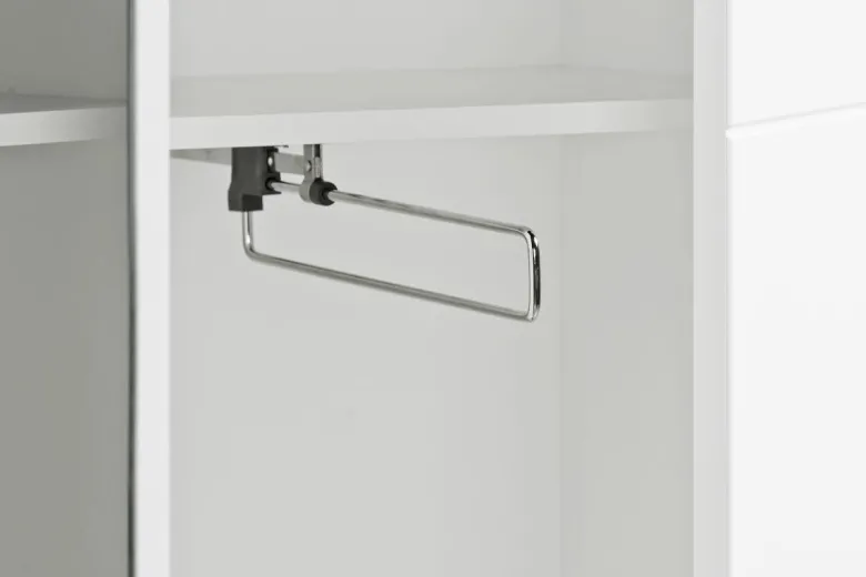 Mehrzweckschrank Mailand 23 weiß weiß Hochglanz B/H/T: ca. 86x202x35 cm