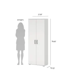 Mehrzweckschrank Mara weiß B/H/T: ca. 70x179x33,5 cm