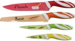 Messerset multicolor Stahl 4 tlg.
