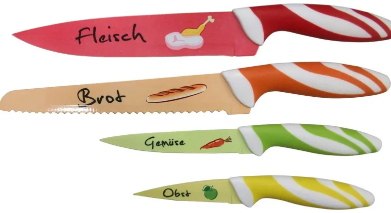 Messerset multicolor Stahl 4 tlg.