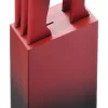 Messerset rot Edelstahl 6 tlg.