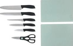 Messerset schwarz Edelstahl 8 tlg.