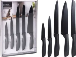 Messerset schwarz Polypropylen 5 tlg.
