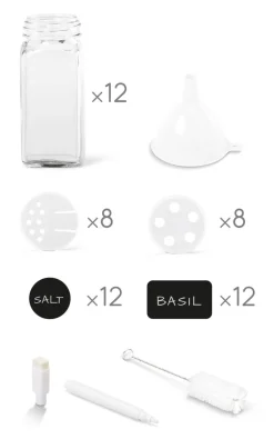 Metaltex Gewürzstreuer transparent Glas