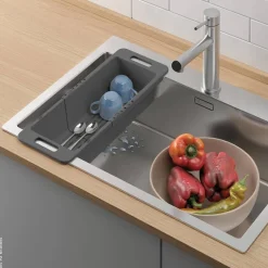Metaltex Haushaltshelfer grau Kunststoff B/H/L: ca. 18x37,8x10 cm