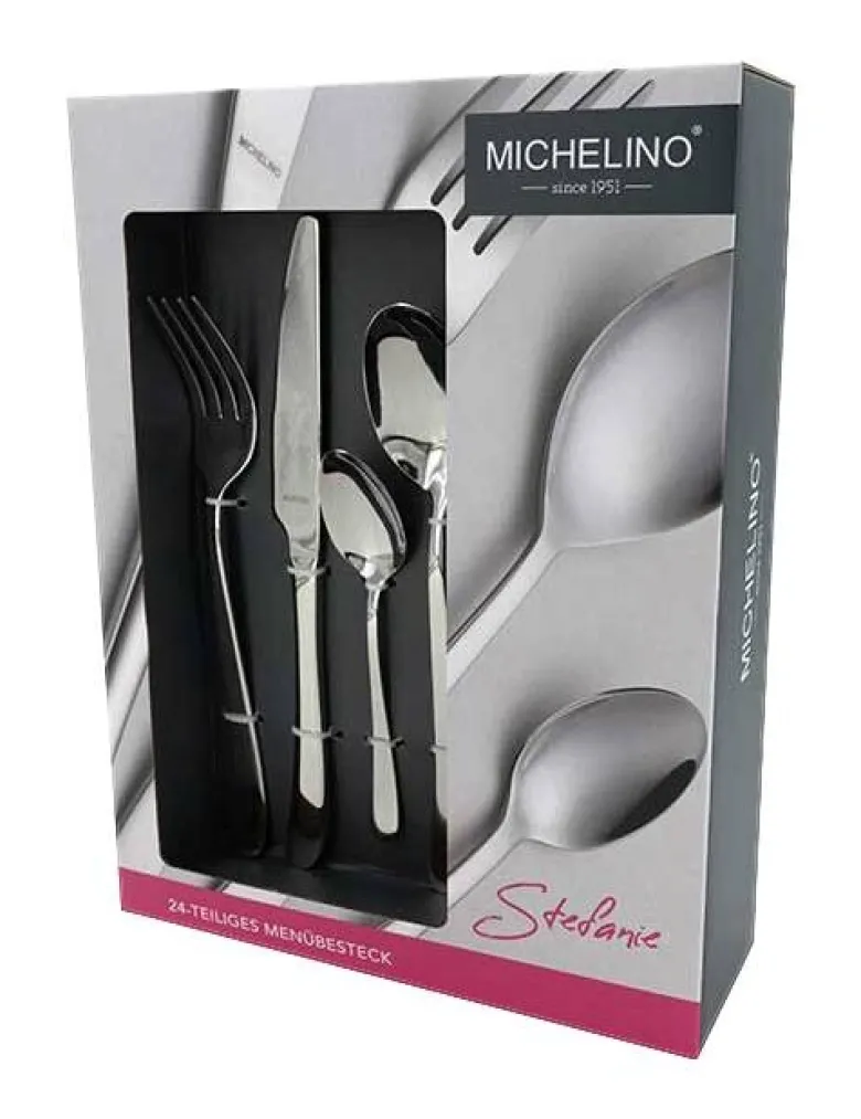 MICHELINO Besteckset Stefanie silber Edelstahl 24 tlg.