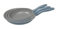 MICHELINO Bratpfannenset Alythia blau Aluminium 3 tlg.