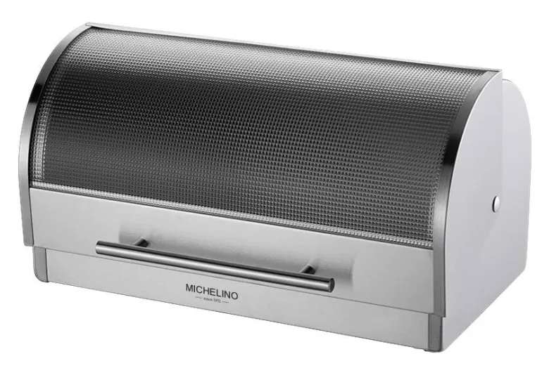 MICHELINO Brotkasten silber Edelstahl B/H/L: ca. 24x21x39,5 cm