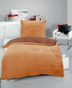 Microfaser Bettwäsche Cashmere touch terra Polyester B/L: ca. 135x200 cm