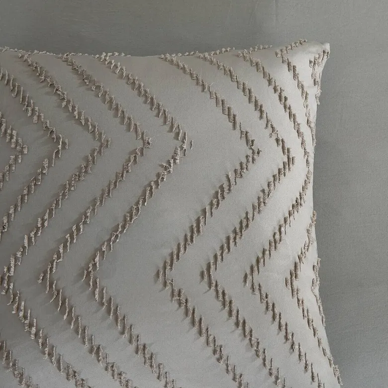 Microfaser Bettwäsche Zigzag taupe Polyester B/L: ca. 135x200 cm