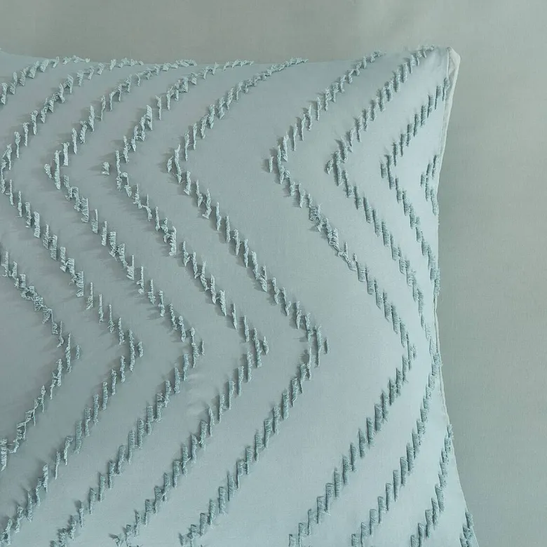 Microfaser Bettwäsche Zigzag salbei Polyester B/L: ca. 200x200 cm