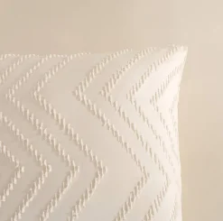 Microfaser Bettwäsche Zigzag offwhite Polyester B/L: ca. 155x220 cm