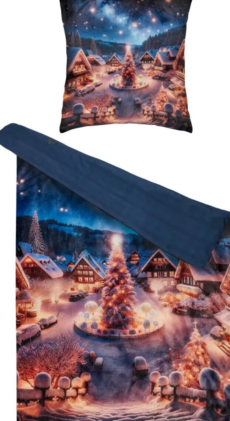 Microfaser Wende Bettwäsche Flanell Multi Polyester B/L: ca. 135x200 cm