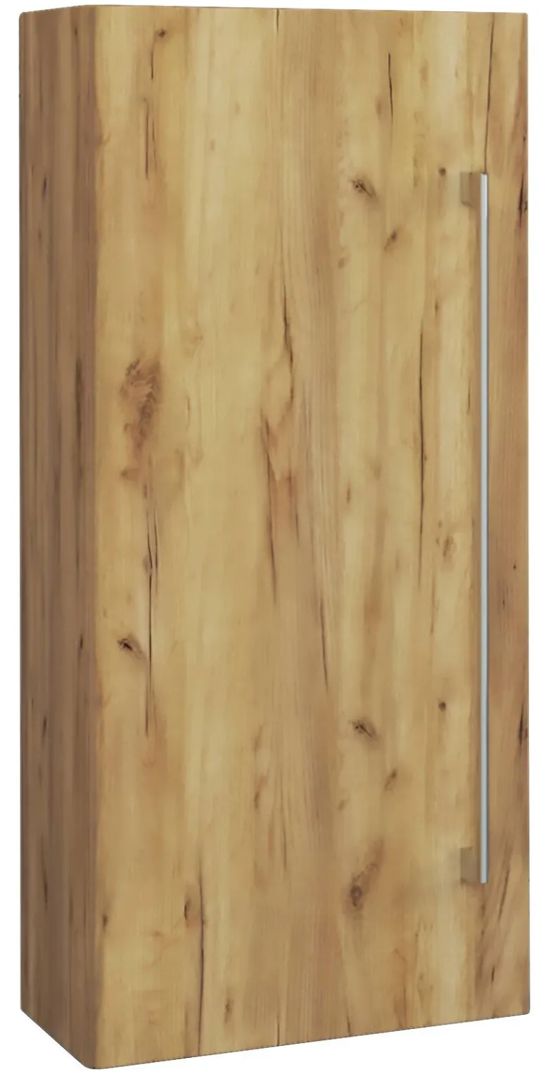 Midischrank Badinos Eiche Honig Nachbildung Alu Optik B/H/T: ca. 33x75x22 cm