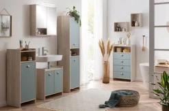 Midischrank Lindholm Sandeiche Nachbildung taubenblau B/H/T: ca. 40,2x104x33 cm