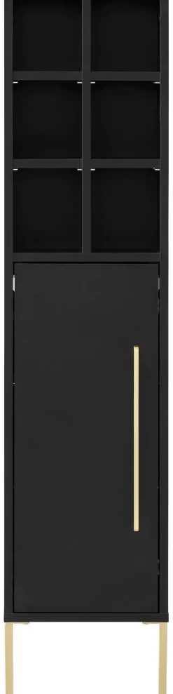 Midischrank Sarah schwarz B/H/T: ca. 30,4x130,6x21,8 cm