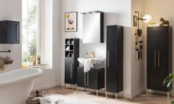 Midischrank Sarah schwarz B/H/T: ca. 46,2x154,7x30,1 cm