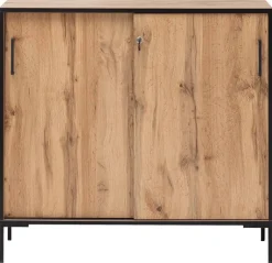 Midischrank Serie 2000 Eiche Landhaus Nachbildung B/H/T: ca. 100,1x96,6x41 cm