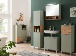 Midischrank Smilla Pistazie Eiche Landhaus Nachbildung B/H/T: ca. 40,3x109,6x31,9 cm