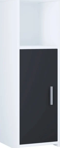 Midischrank Zalo weiß schwarz B/H/T: ca. 30x95x30 cm