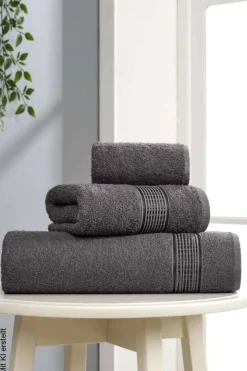 Mijolnir Frottier-Set anthrazit Baumwolle B/T/L: ca. 30x50x30 cm