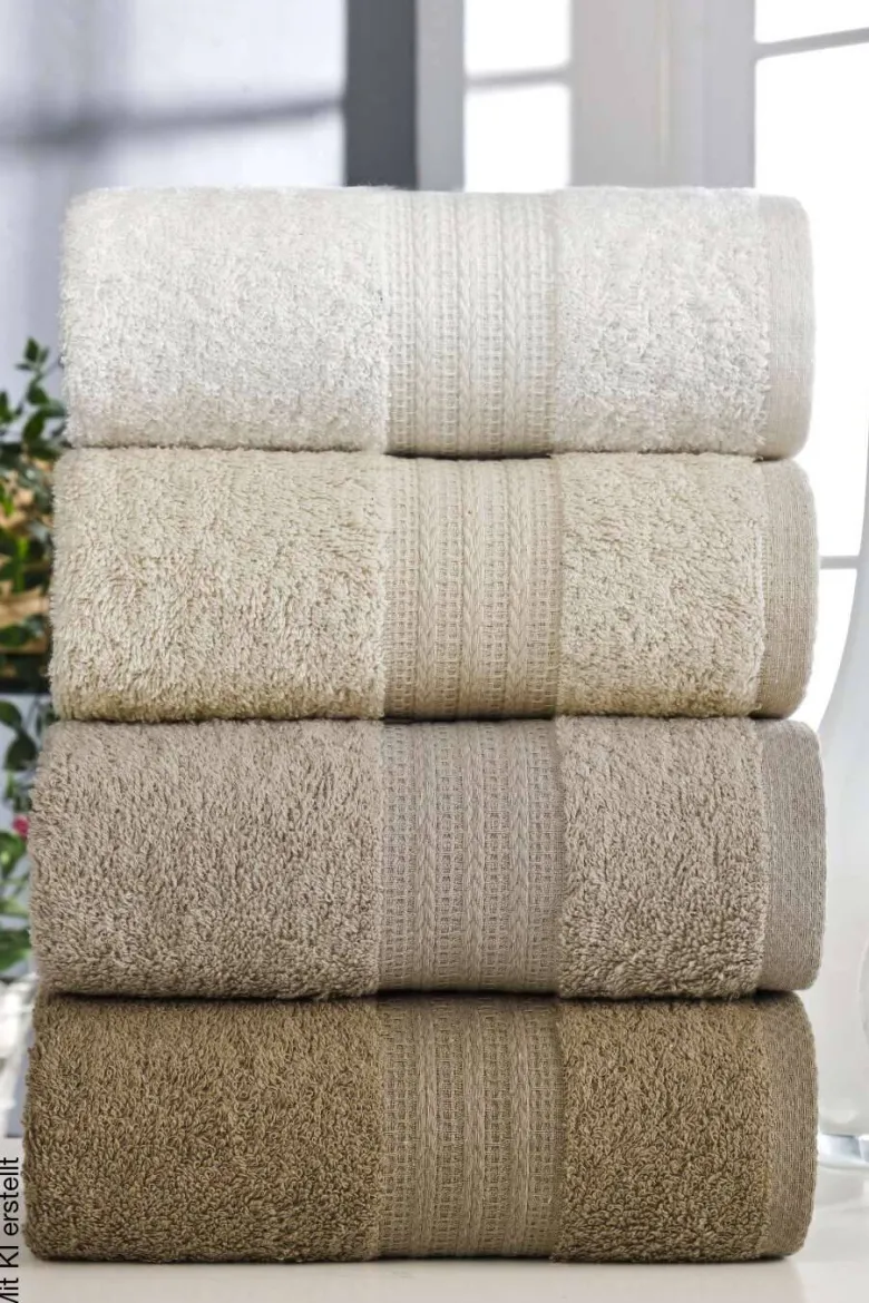 Mijolnir Frottier-Set creme Baumwolle B/L: ca. 50x85 cm