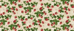 Milano Abwaschbarer Tischbelag Erdbeeren rot B: ca. 140 cm