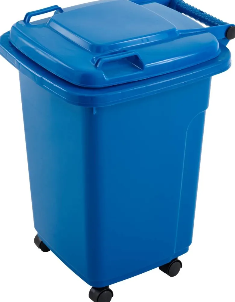 Mülleimer blau
