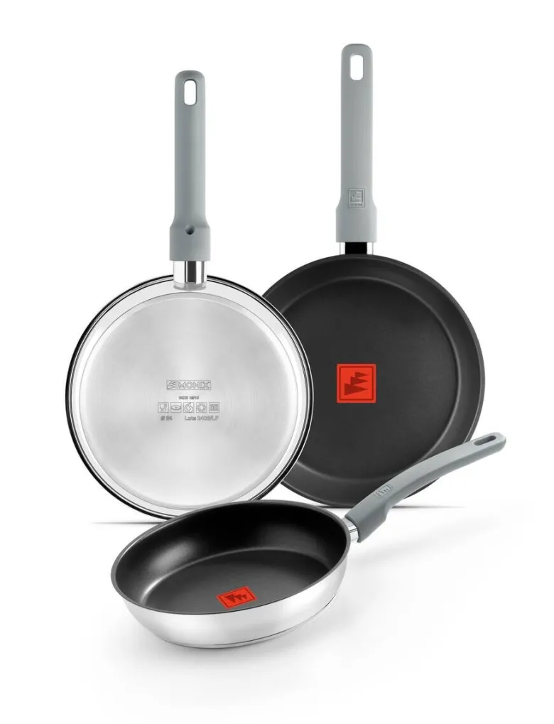 Monix Pfannenset Elite silber Edelstahl 3 tlg.