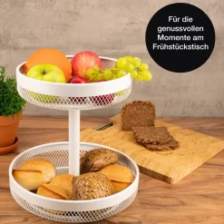 Moritz & Moritz Etagere weiß Metall H: ca. 30 cm