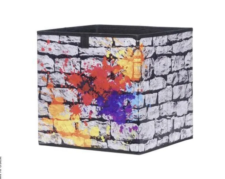Motivbox Graffiti anthrazit grau B/H/T: ca. 32x32x32 cm