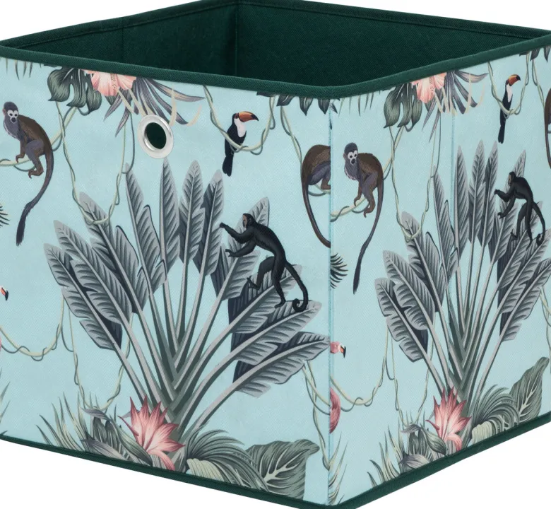 Motivbox Jungle grün dunkel grün hell B/H/T: ca. 32x32x32 cm