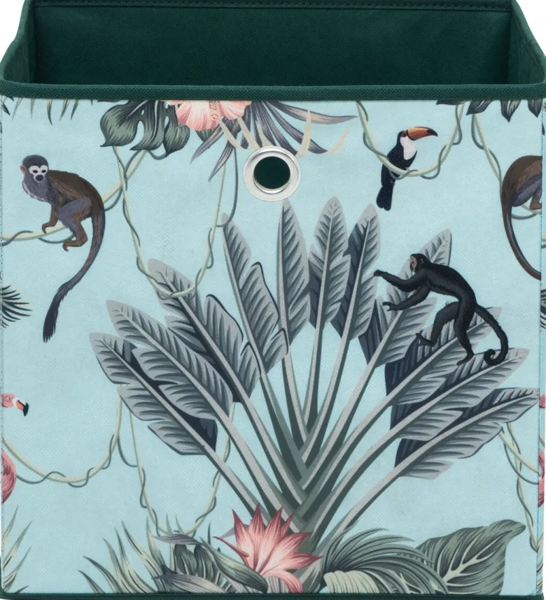 Motivbox Jungle grün dunkel grün hell B/H/T: ca. 32x32x32 cm