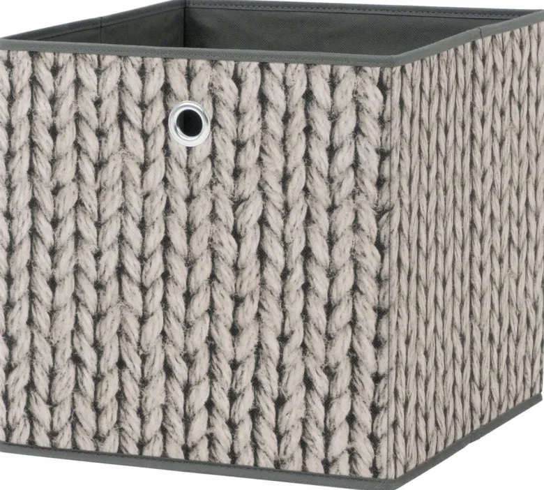 Motivbox Wolle anthrazit B/H/T: ca. 32x32x32 cm