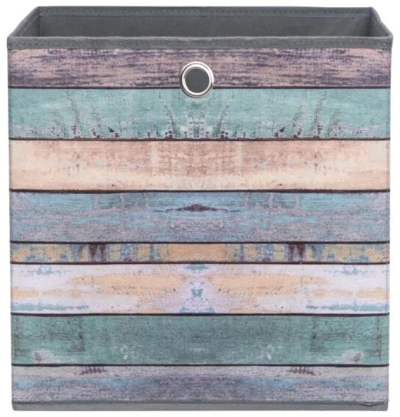 Motivbox Wood bunt anthrazit B/H/T: ca. 32x32x32 cm