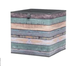 Motivbox Wood bunt anthrazit B/H/T: ca. 32x32x32 cm