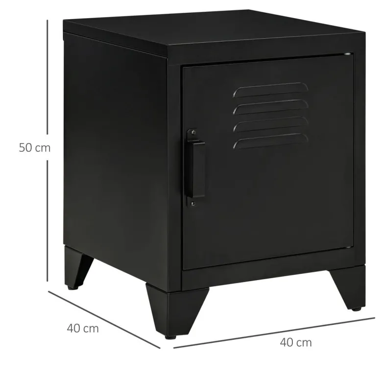 Nachtkonsole 831-429BK schwarz B/H/T: ca. 40x50x40 cm