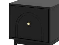 Nachtkonsole MAZOMA schwarz gold Optik B/H/T: ca. 41,5x53,5x39 cm