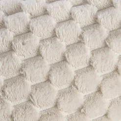 Nackenrolle Wabe beige Polyester L/D: ca. 70x22 cm