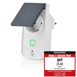 Nedis Smart-Stecker weiß grau Kunststoff B/H/L: ca. 6x11,5x9 cm