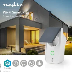Nedis Smart-Stecker weiß grau Kunststoff B/H/L: ca. 6x11,5x9 cm