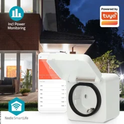 Nedis Smart-Stecker weiß grau Polycarbonat B/H/L: ca. 6x9,9x6 cm