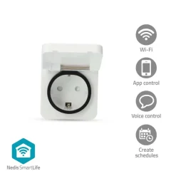 Nedis Smart-Stecker weiß grau Polycarbonat B/H/L: ca. 6x9,9x6 cm